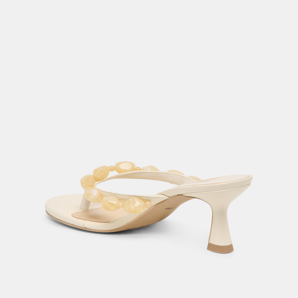 Daksie Off White Leather Heels / Dolce Vita