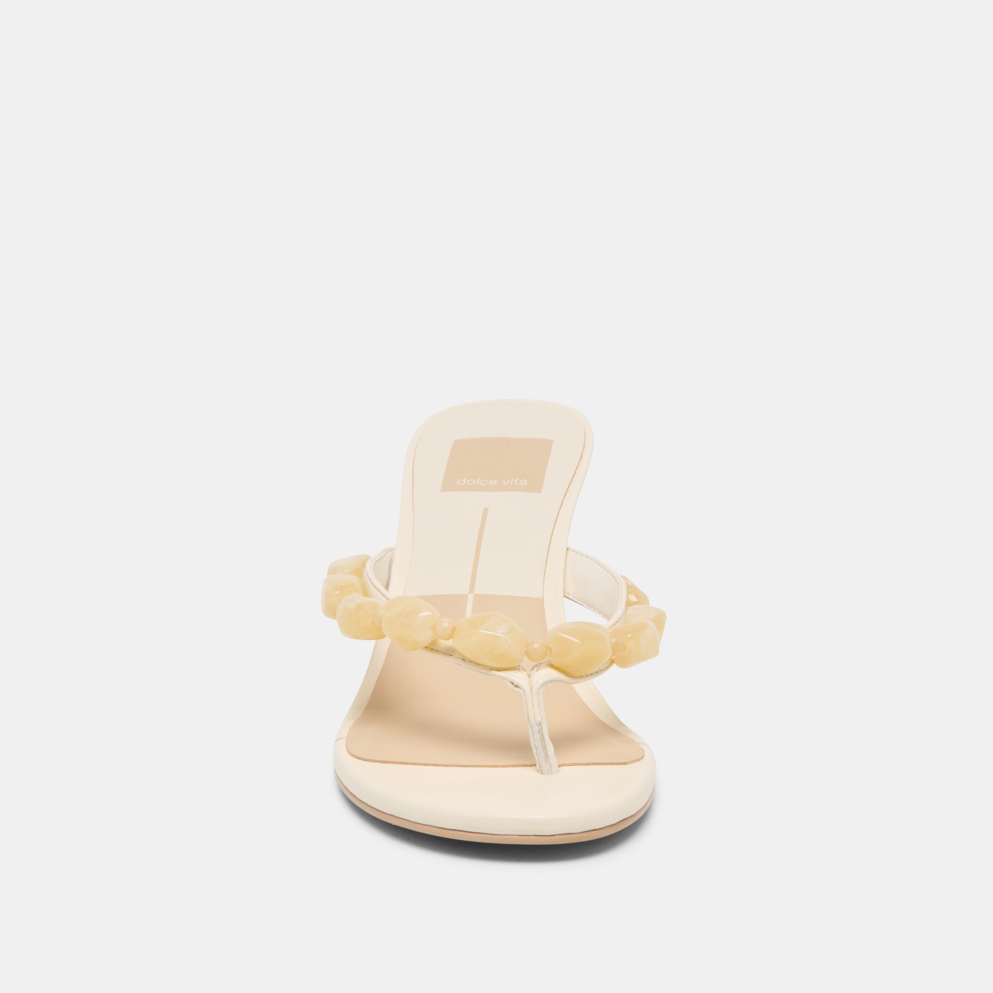 Daksie Off White Leather Heels / Dolce Vita