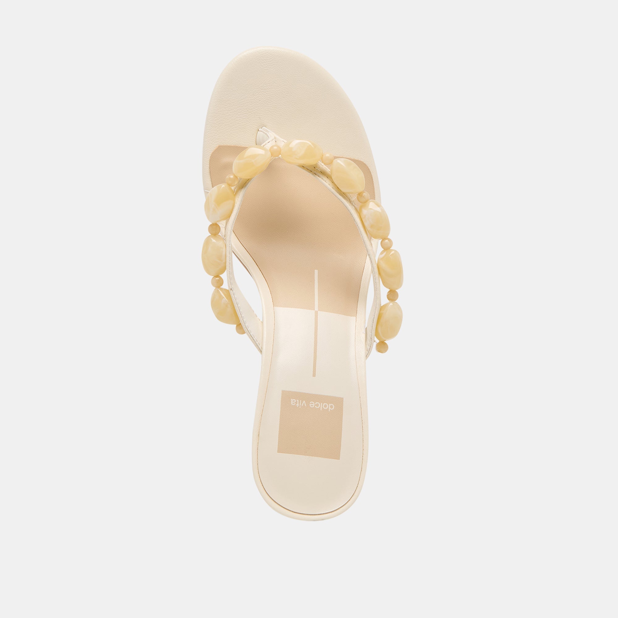 Daksie Off White Leather Heels / Dolce Vita