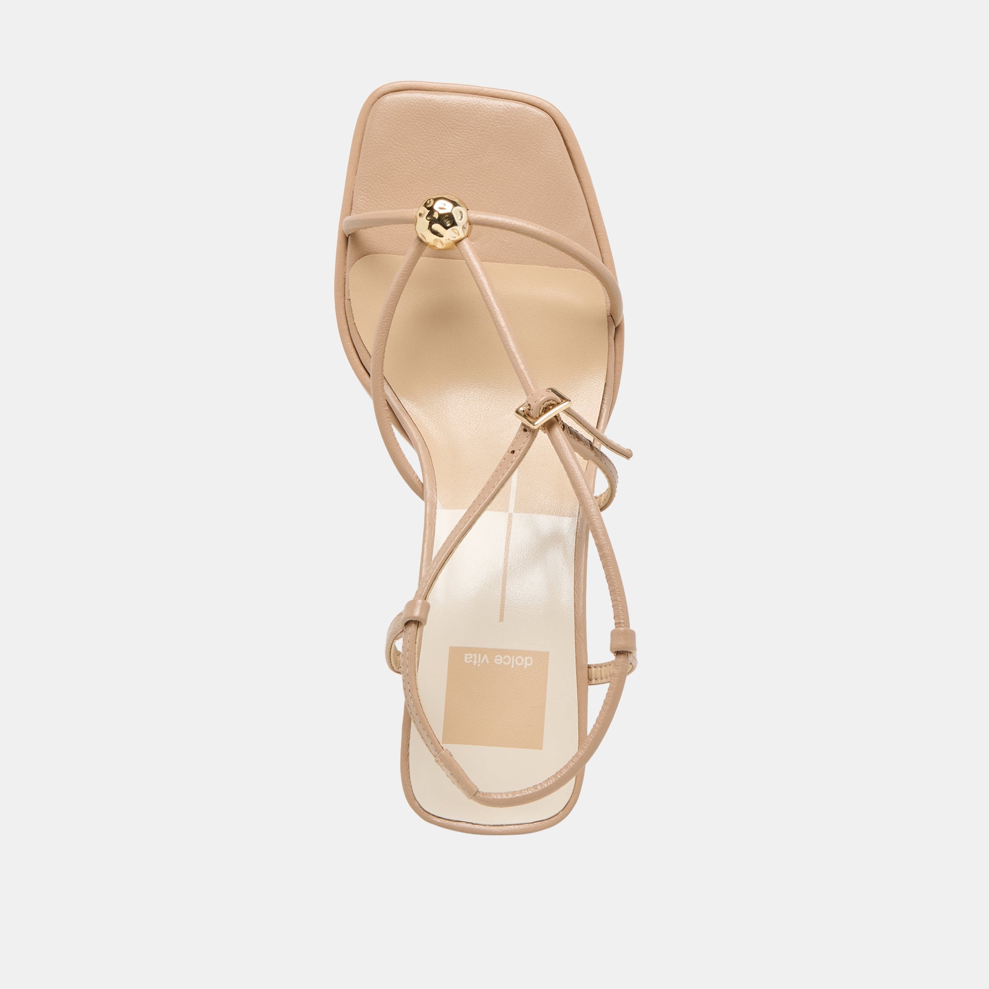 Manji Wide Light Tan Leather Heels / Dolce Vita