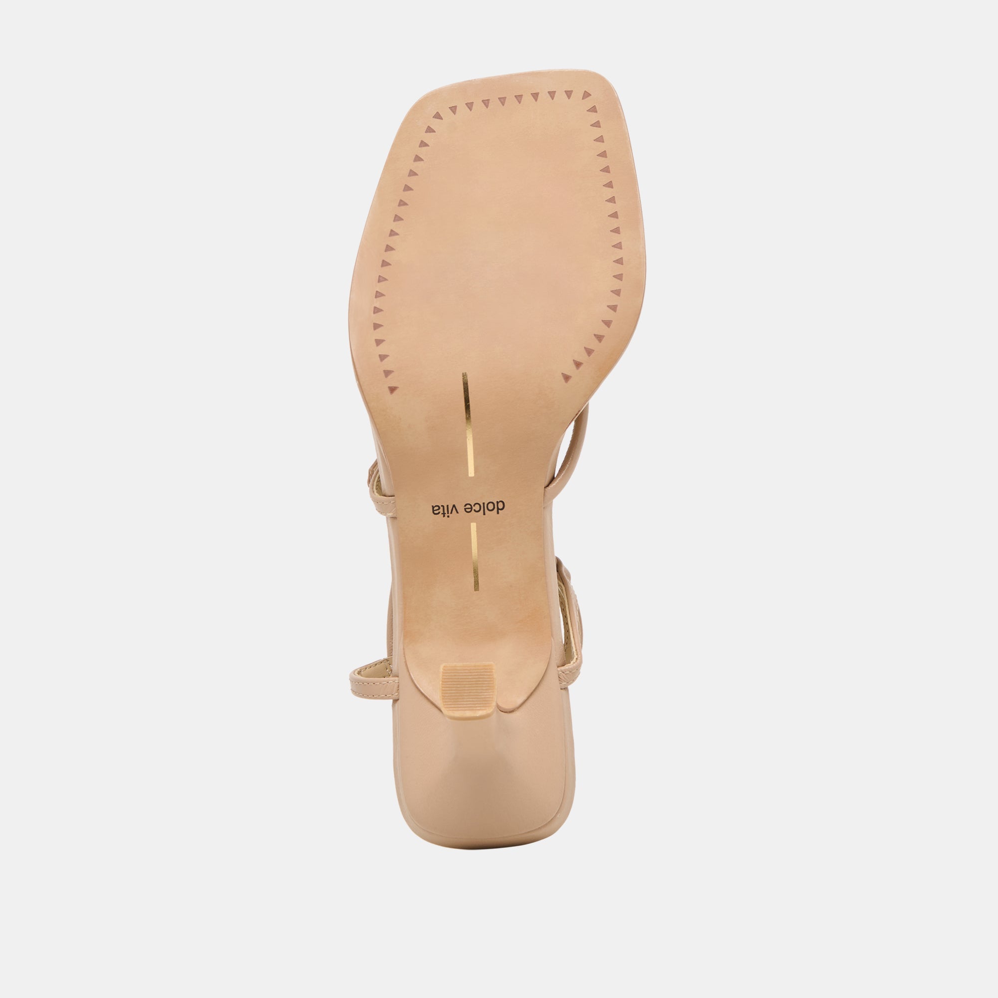 Manji Wide Light Tan Leather Heels / Dolce Vita