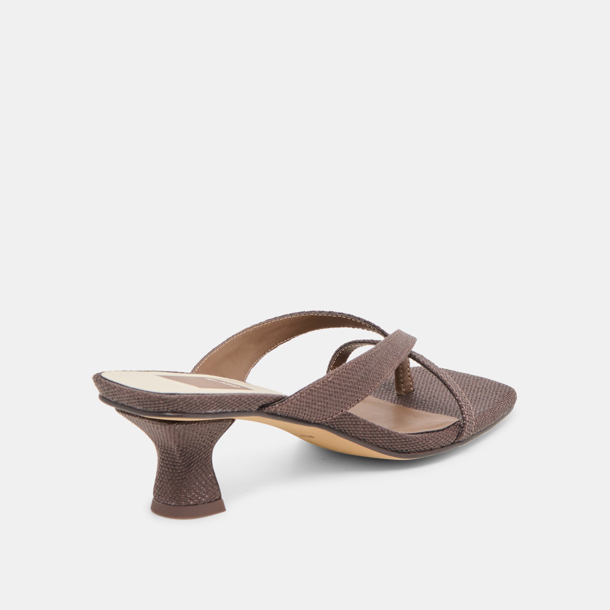 Brevel Chocolate Raffia Heels / Dolce Vita