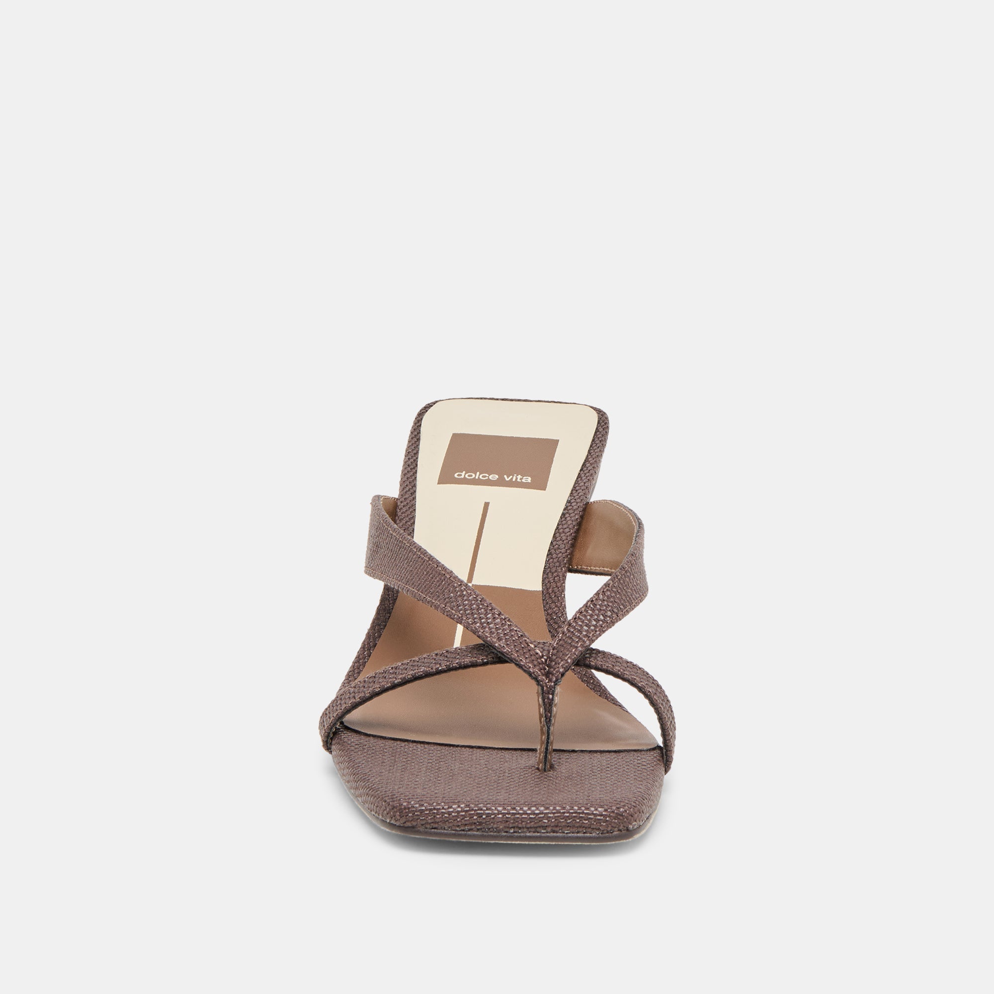 Brevel Chocolate Raffia Heels / Dolce Vita