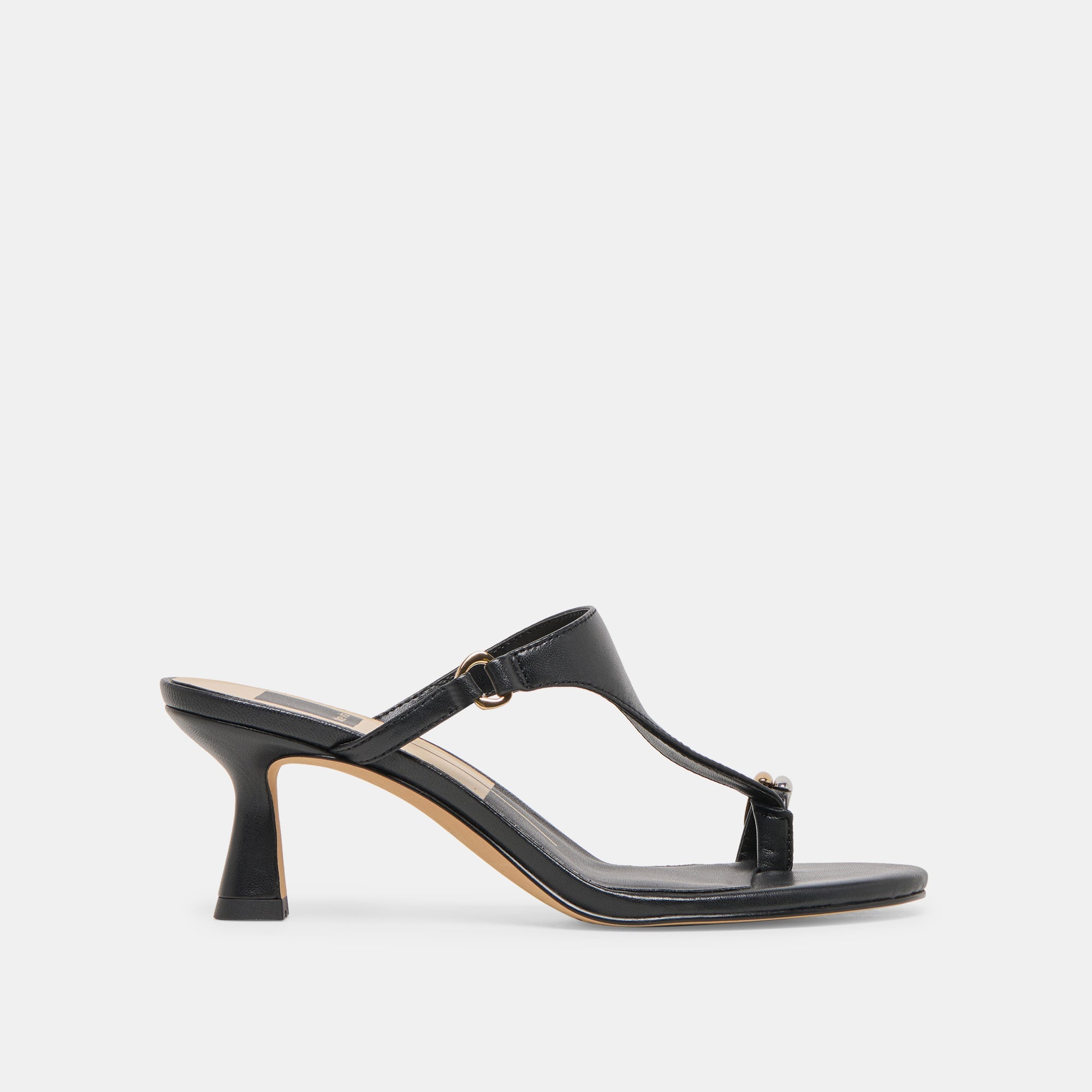 Derrel Black Leather Heels / Dolce Vita
