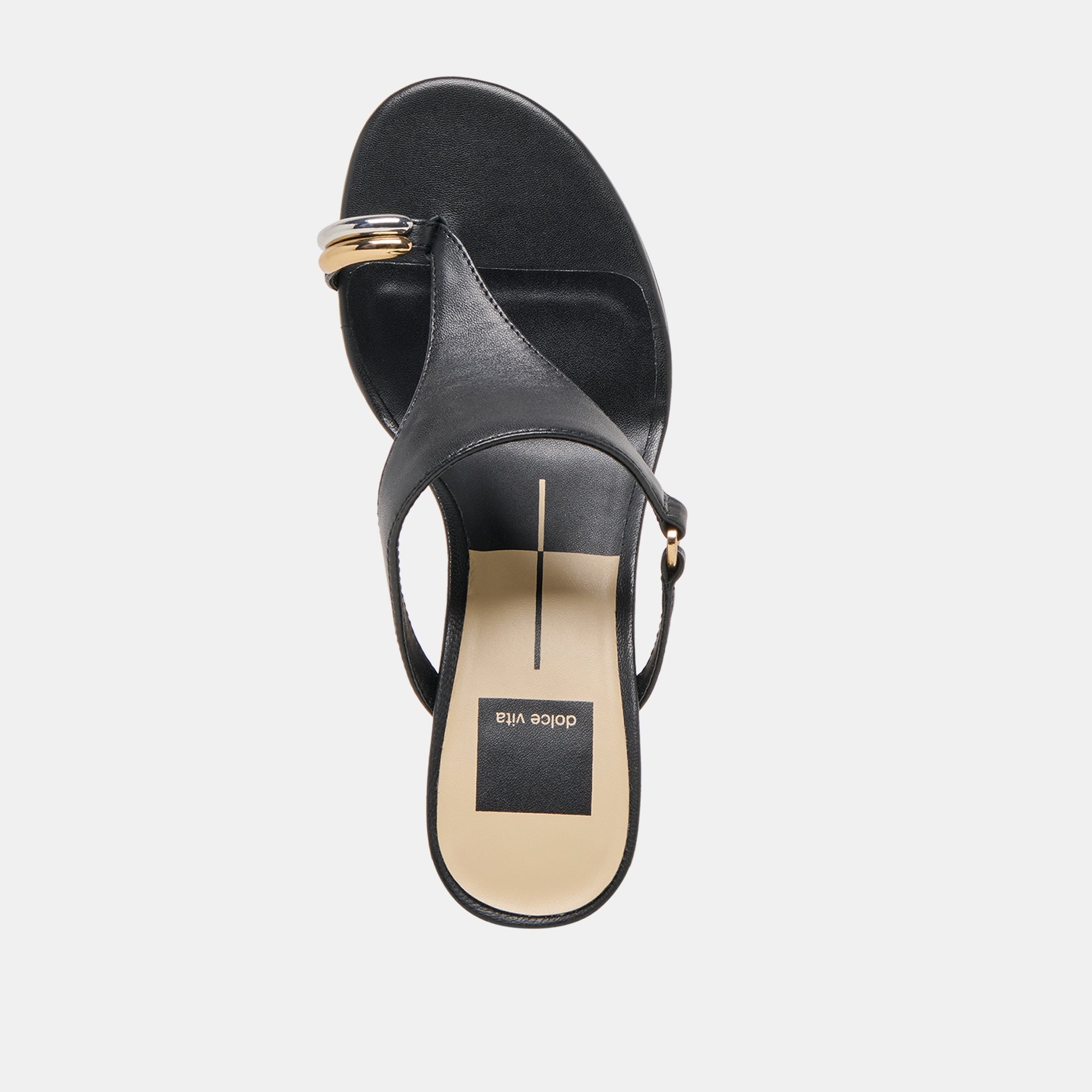 Derrel Black Leather Heels / Dolce Vita