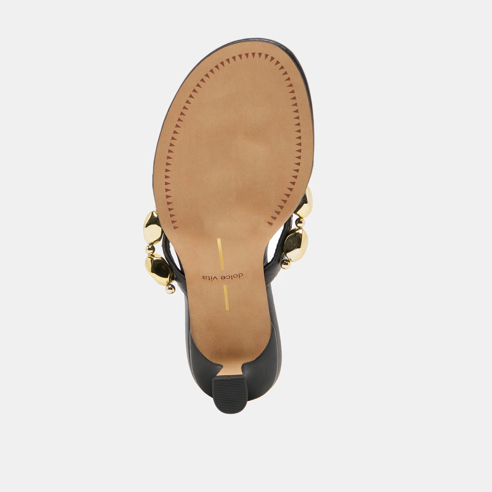 Daksie Black Leather Heels / Dolce Vita