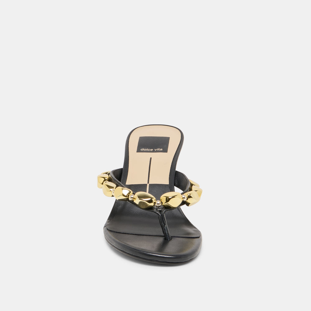 Daksie Black Leather Heels / Dolce Vita
