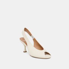 Madow Off White Leather Heels / Dolce Vita