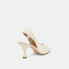 Madow Off White Leather Heels / Dolce Vita