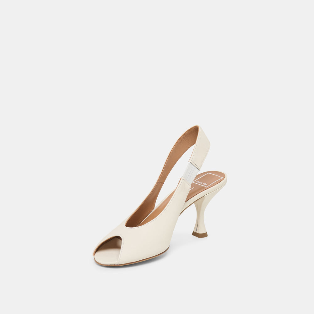 Madow Off White Leather Heels / Dolce Vita