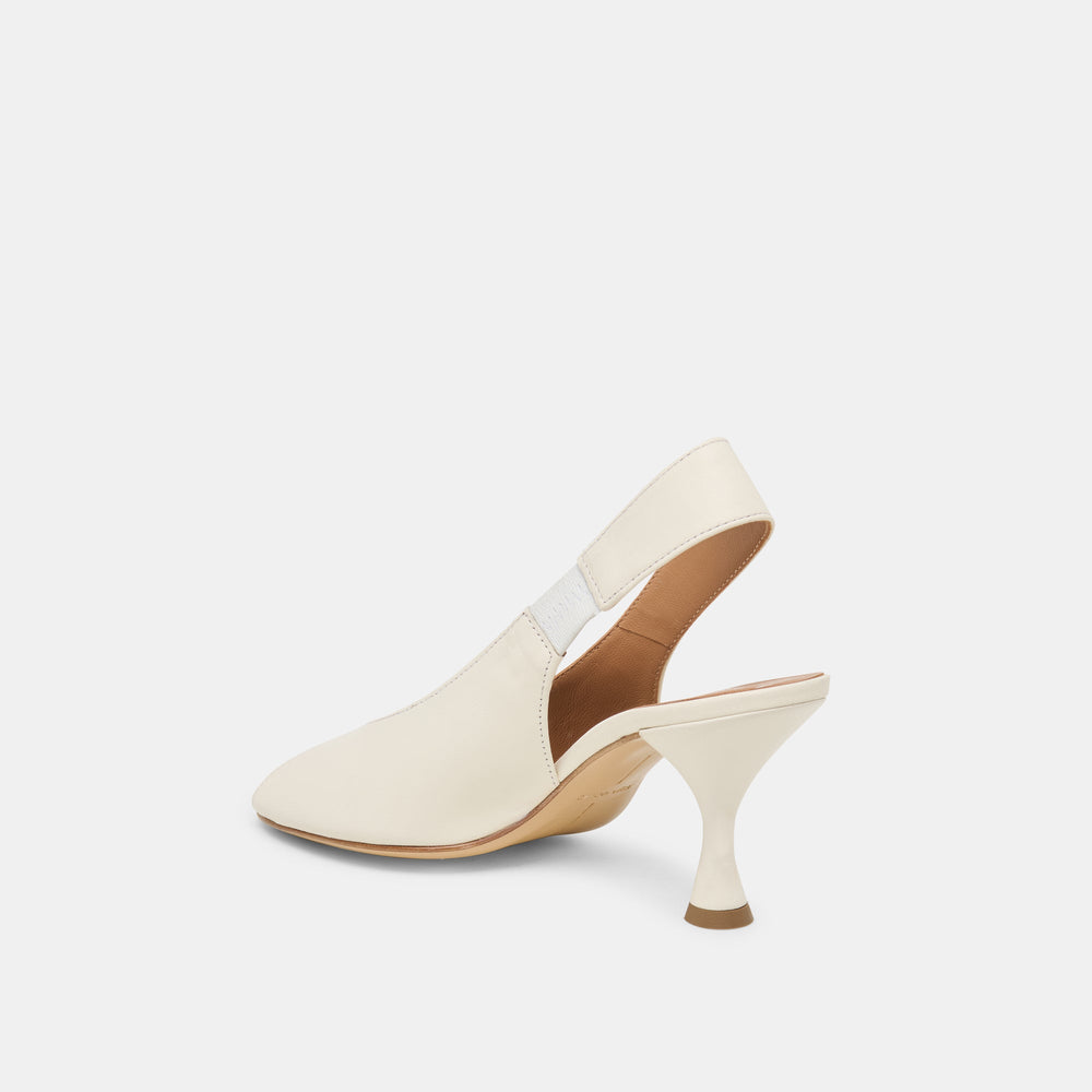 Madow Off White Leather Heels / Dolce Vita