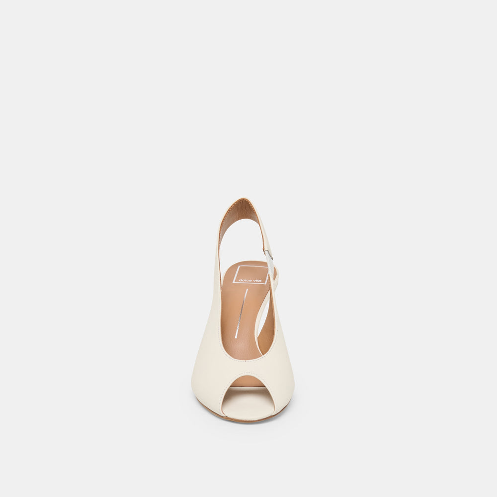 Madow Off White Leather Heels / Dolce Vita
