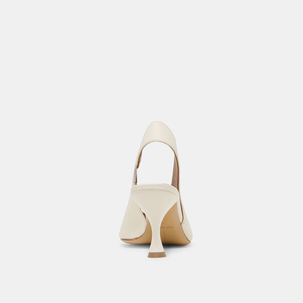 Madow Off White Leather Heels / Dolce Vita