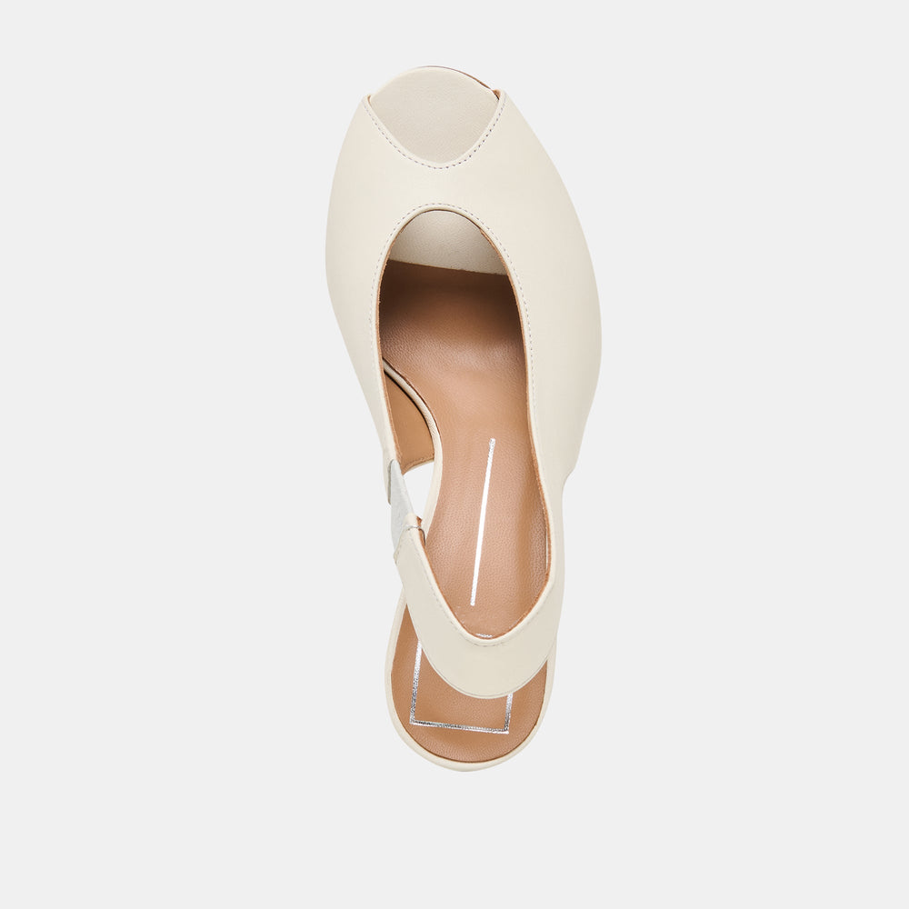 Madow Off White Leather Heels / Dolce Vita
