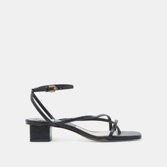 Karlos Wide Black Leather Sandals / Dolce Vita