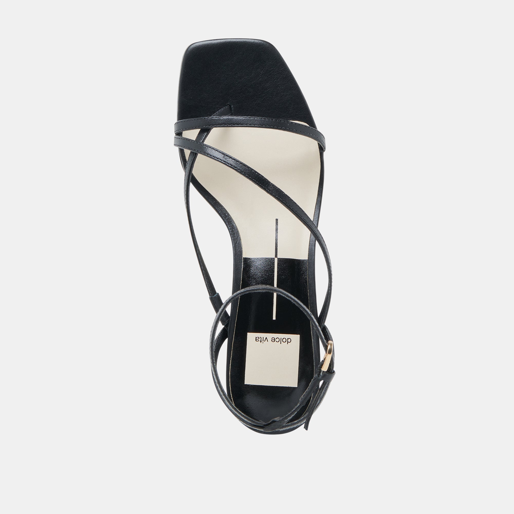 Karlos Wide Black Leather Sandals / Dolce Vita