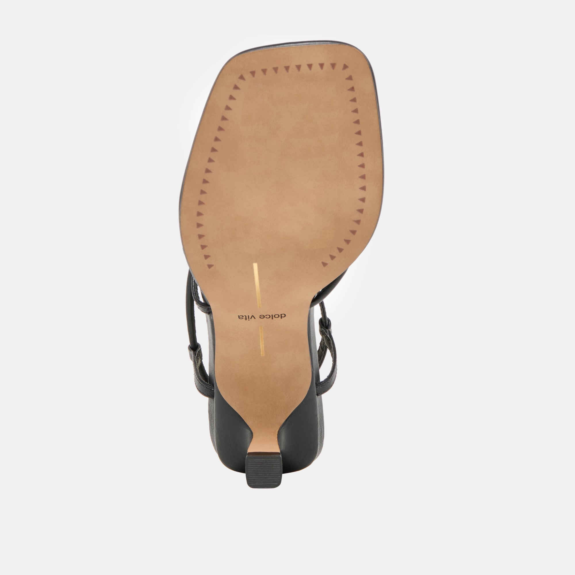 Manji Wide Black Leather Heels / Dolce Vita