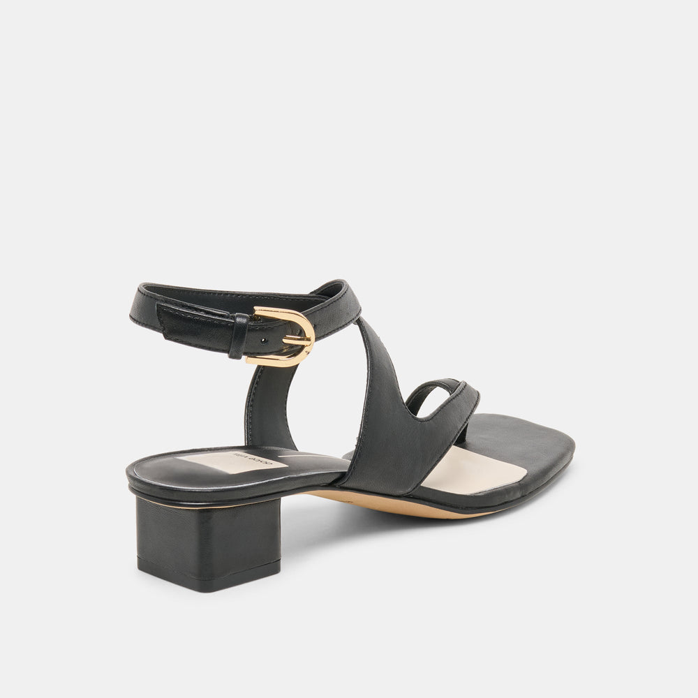 Kameo Black Leather Heels / Dolce Vita