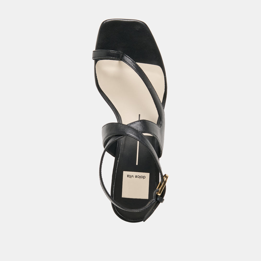 Kameo Black Leather Heels / Dolce Vita