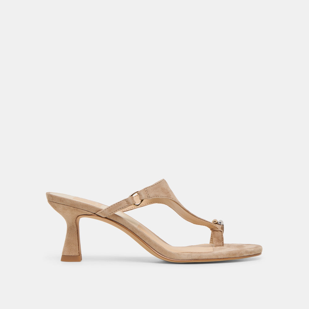 Derrel Camel Suede Heels / Dolce Vita