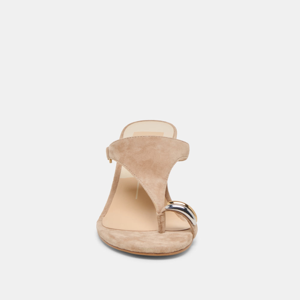 Derrel Camel Suede Heels / Dolce Vita