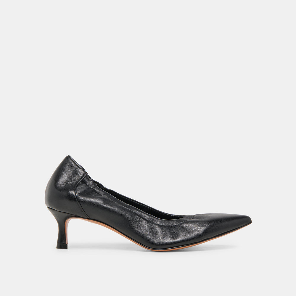 Celtin Black Leather Heels / Dolce Vita