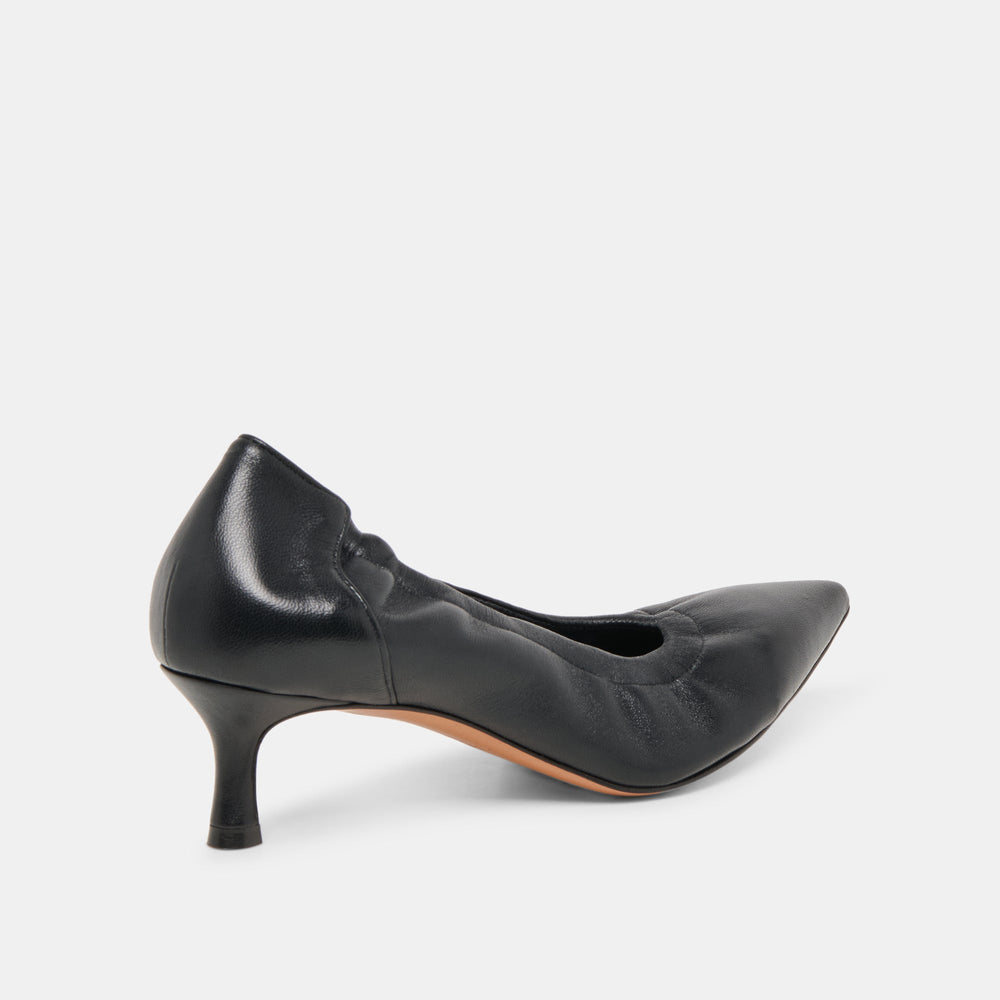Celtin Black Leather Heels / Dolce Vita