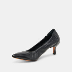 Celtin Black Leather Heels / Dolce Vita