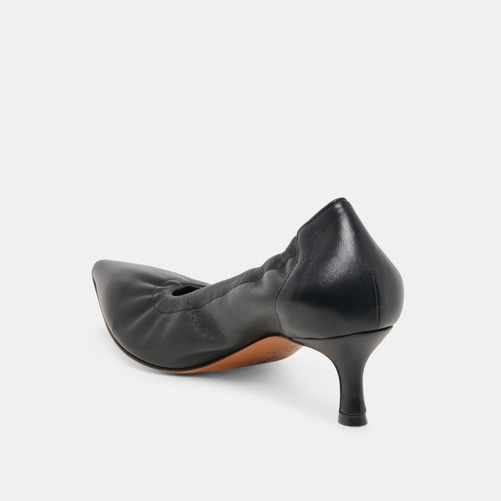 Celtin Black Leather Heels / Dolce Vita