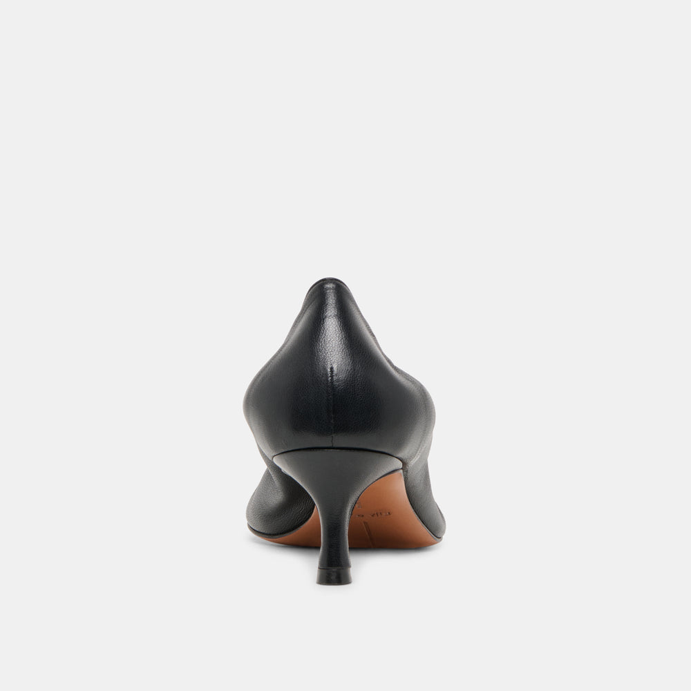 Celtin Black Leather Heels / Dolce Vita