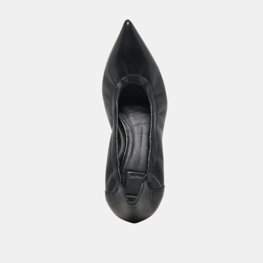 Celtin Black Leather Heels / Dolce Vita