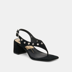 Yves Stud Onyx Suede Heels / Dolce Vita