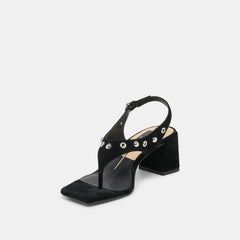 Yves Stud Onyx Suede Heels / Dolce Vita
