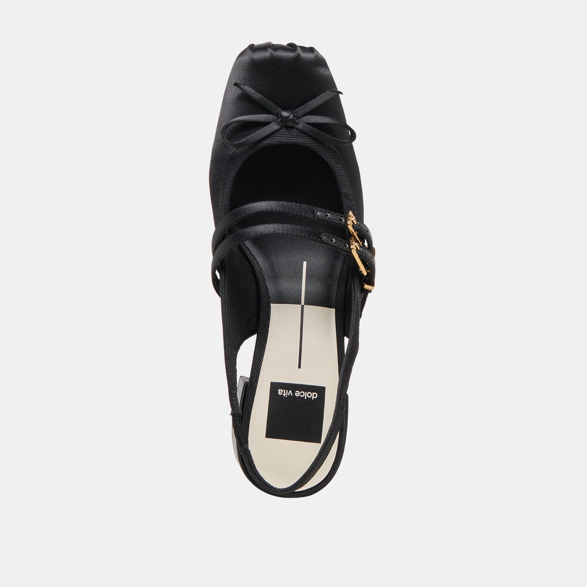 Loris Onyx Satin Heels / Dolce Vita