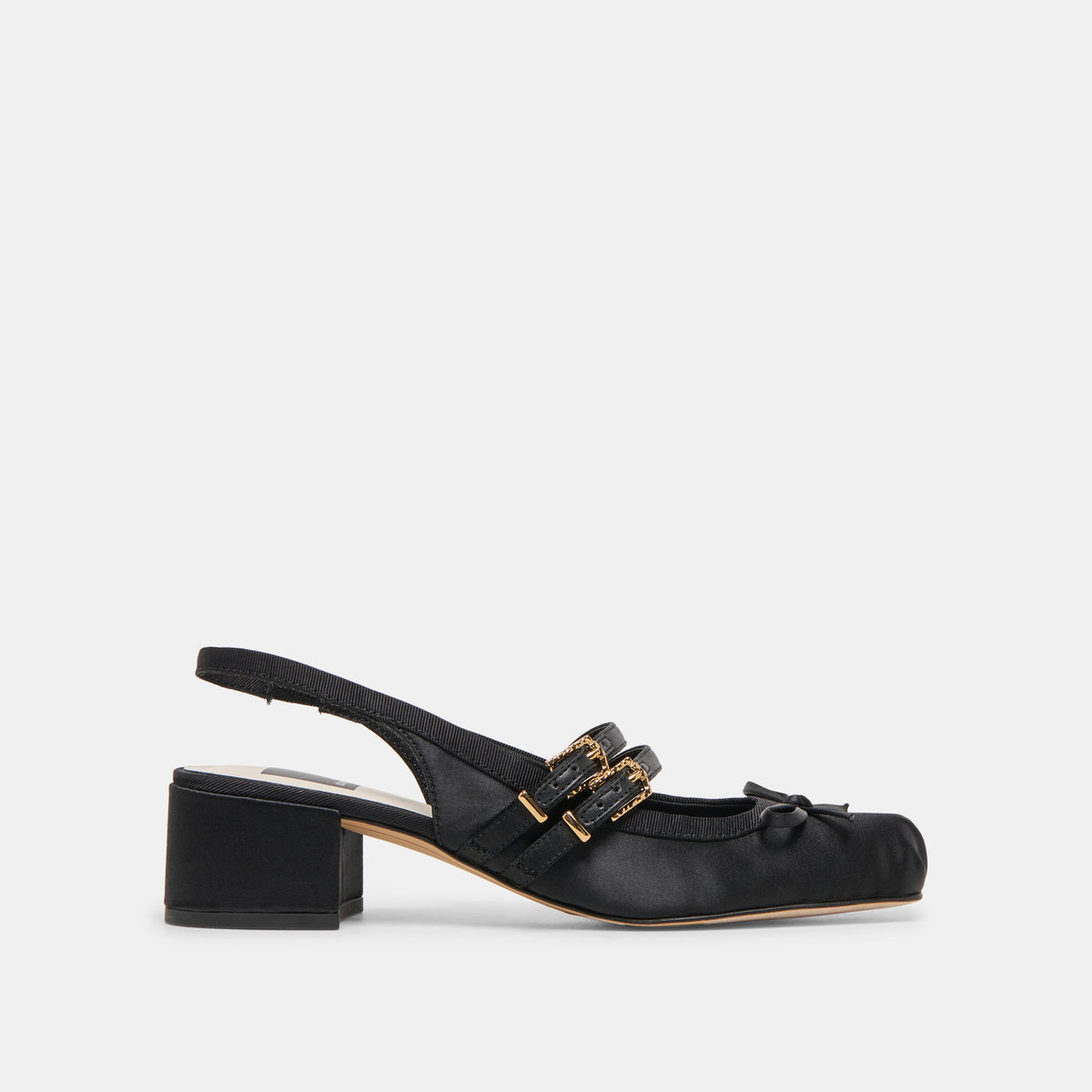 Loris Onyx Satin Heels / Dolce Vita