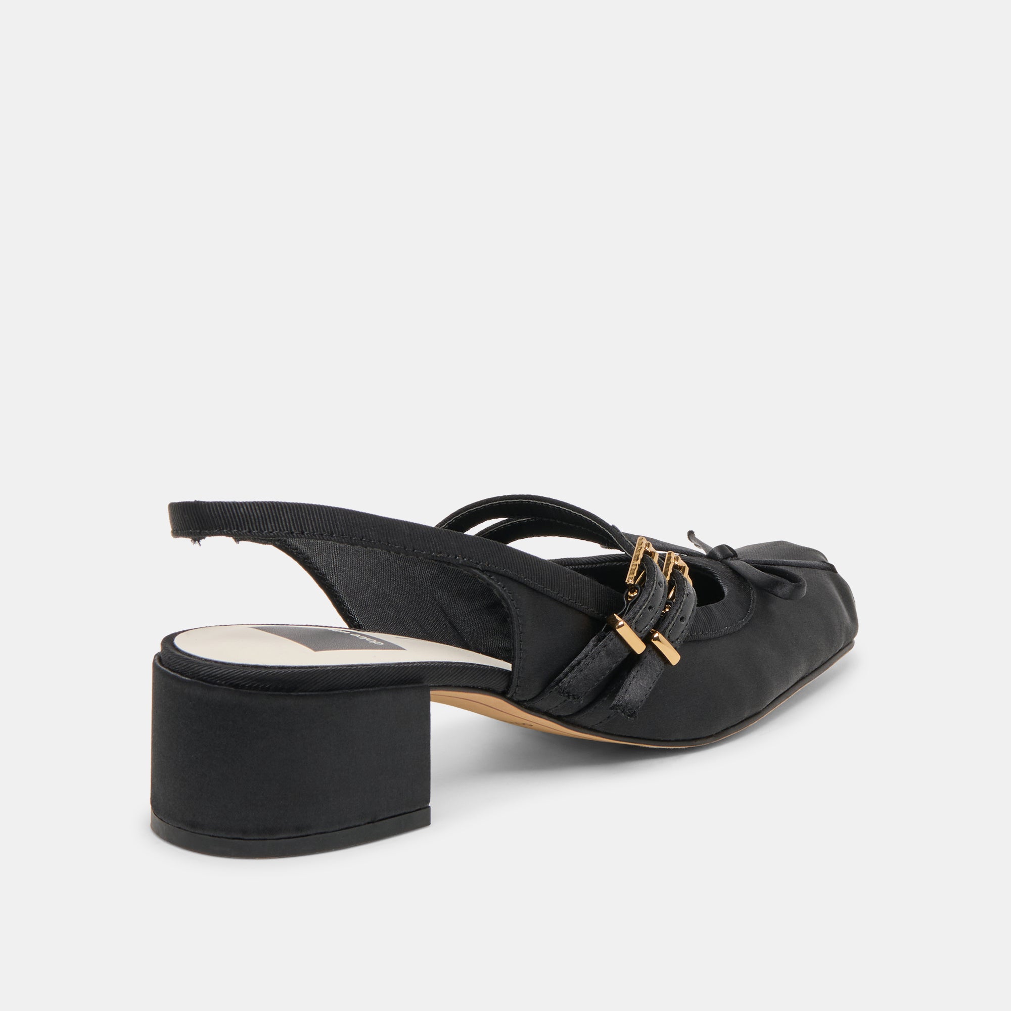 Loris Onyx Satin Heels / Dolce Vita