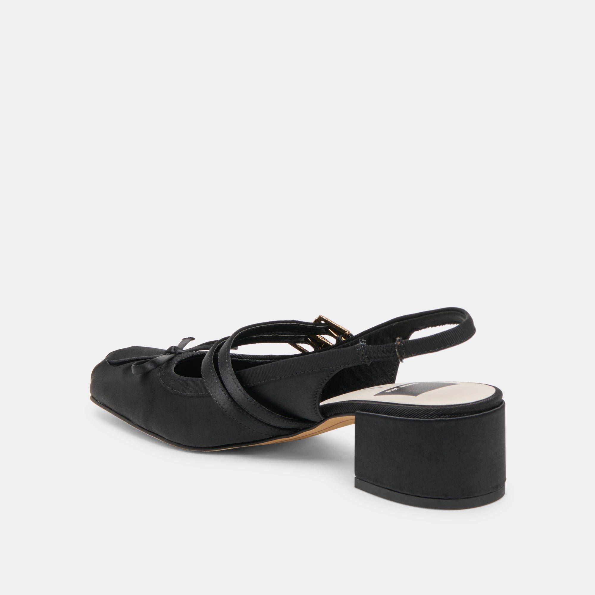Loris Onyx Satin Heels / Dolce Vita