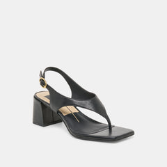 Yves Black Leather Heels / Dolce Vita