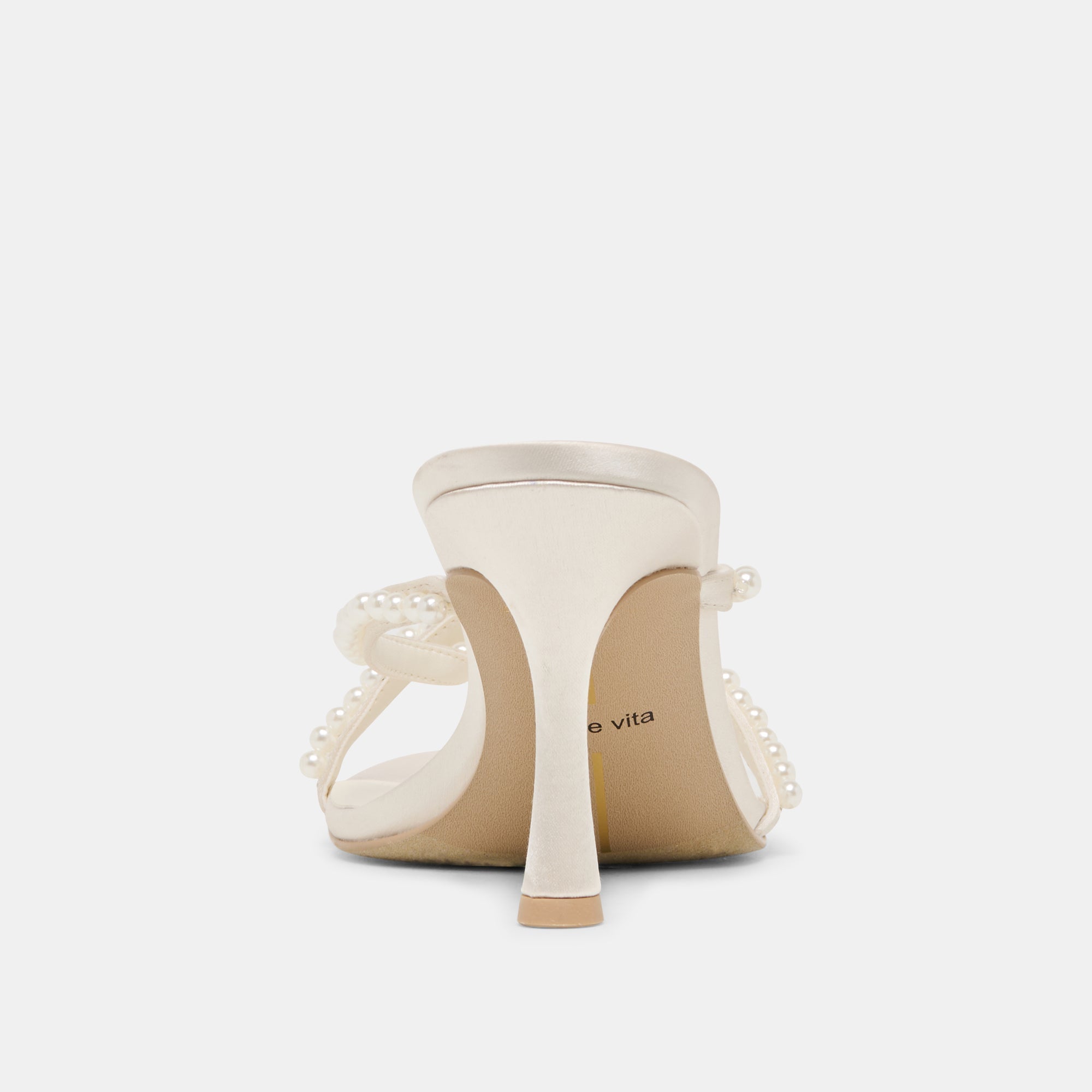 Liano Pearl Off White Satin Heels / Dolce Vita