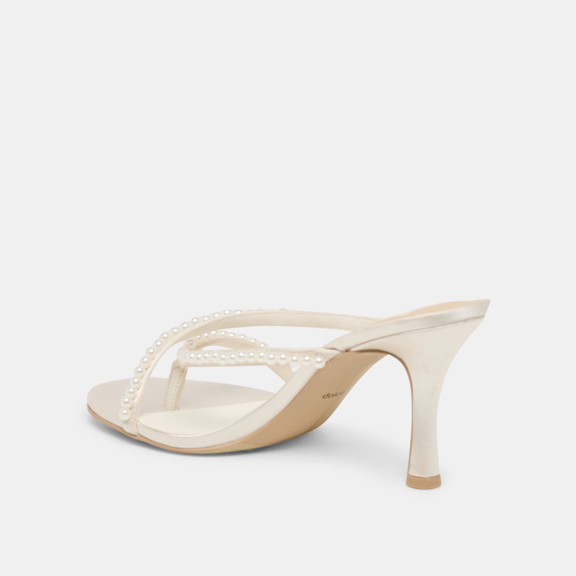 Liano Pearl Off White Satin Heels / Dolce Vita