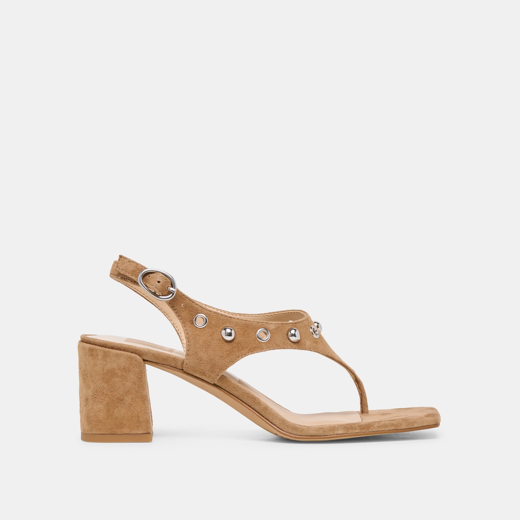 Yves Stud Lt Brown Suede Heels / Dolce Vita