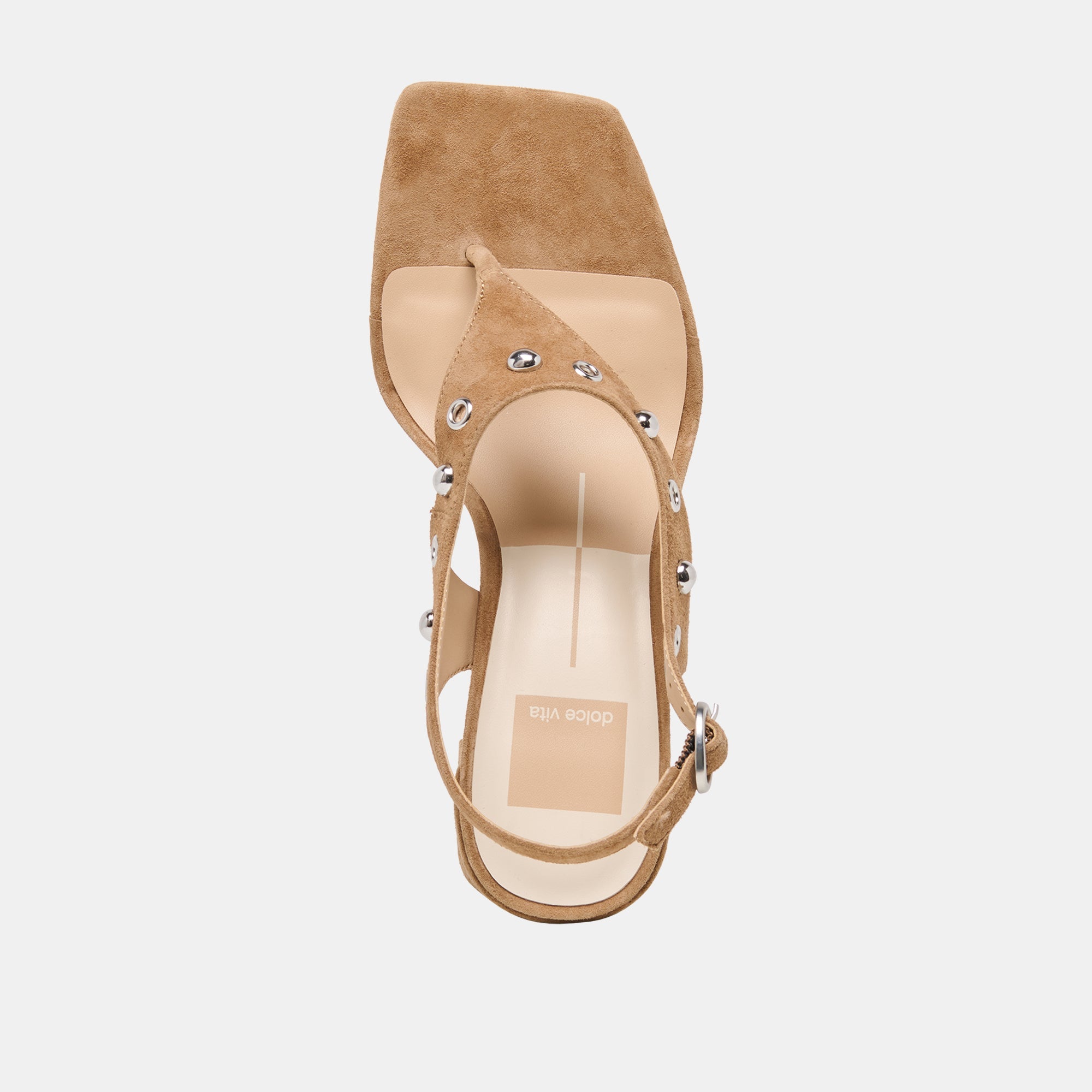 Yves Stud Lt Brown Suede Heels / Dolce Vita