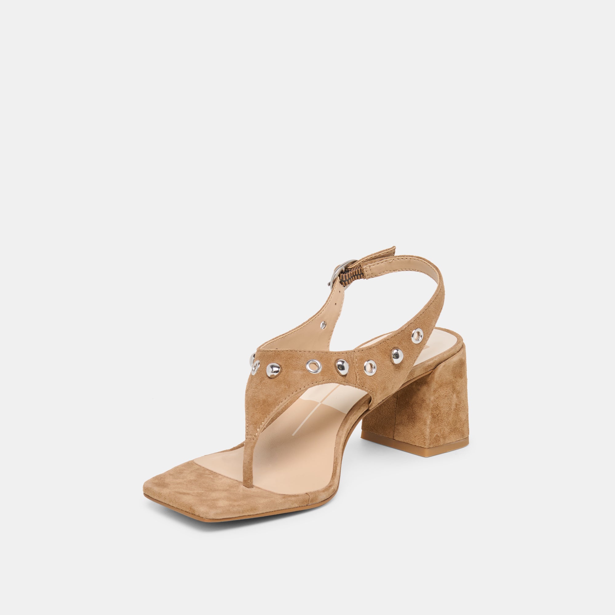 Yves Stud Lt Brown Suede Heels / Dolce Vita