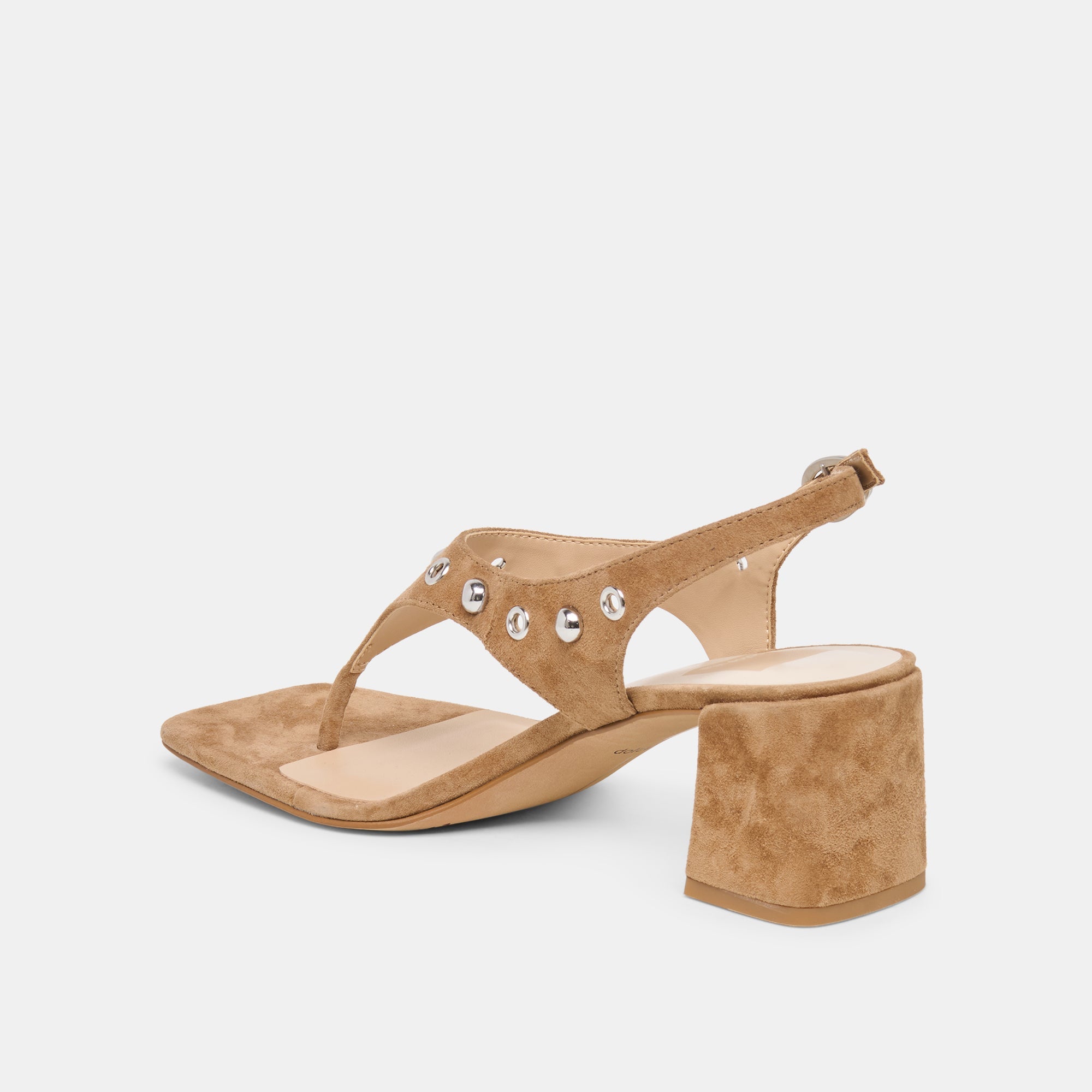 Yves Stud Lt Brown Suede Heels / Dolce Vita