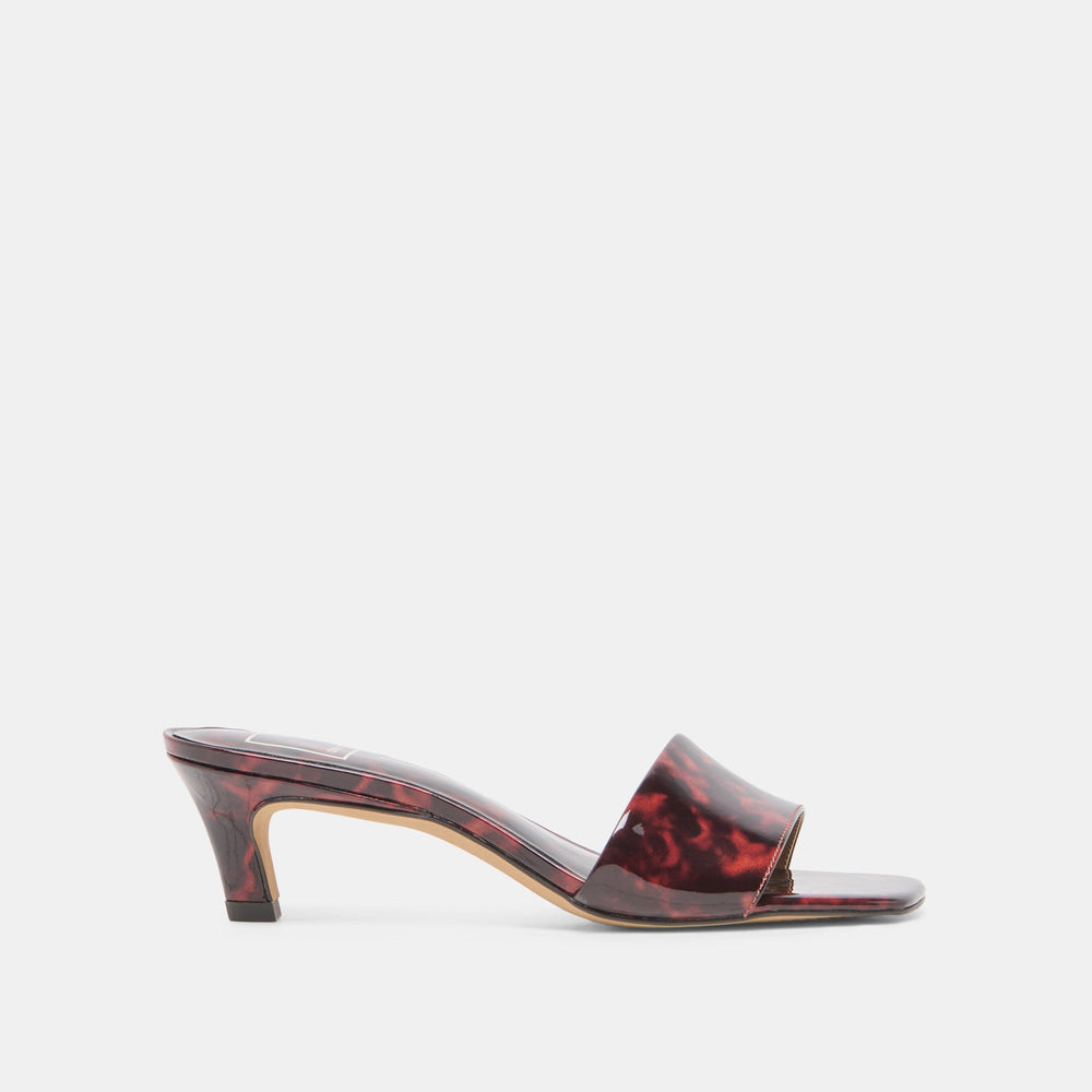 REXA Tortoise Patent Leather Kitten Heels / Dolce Vita