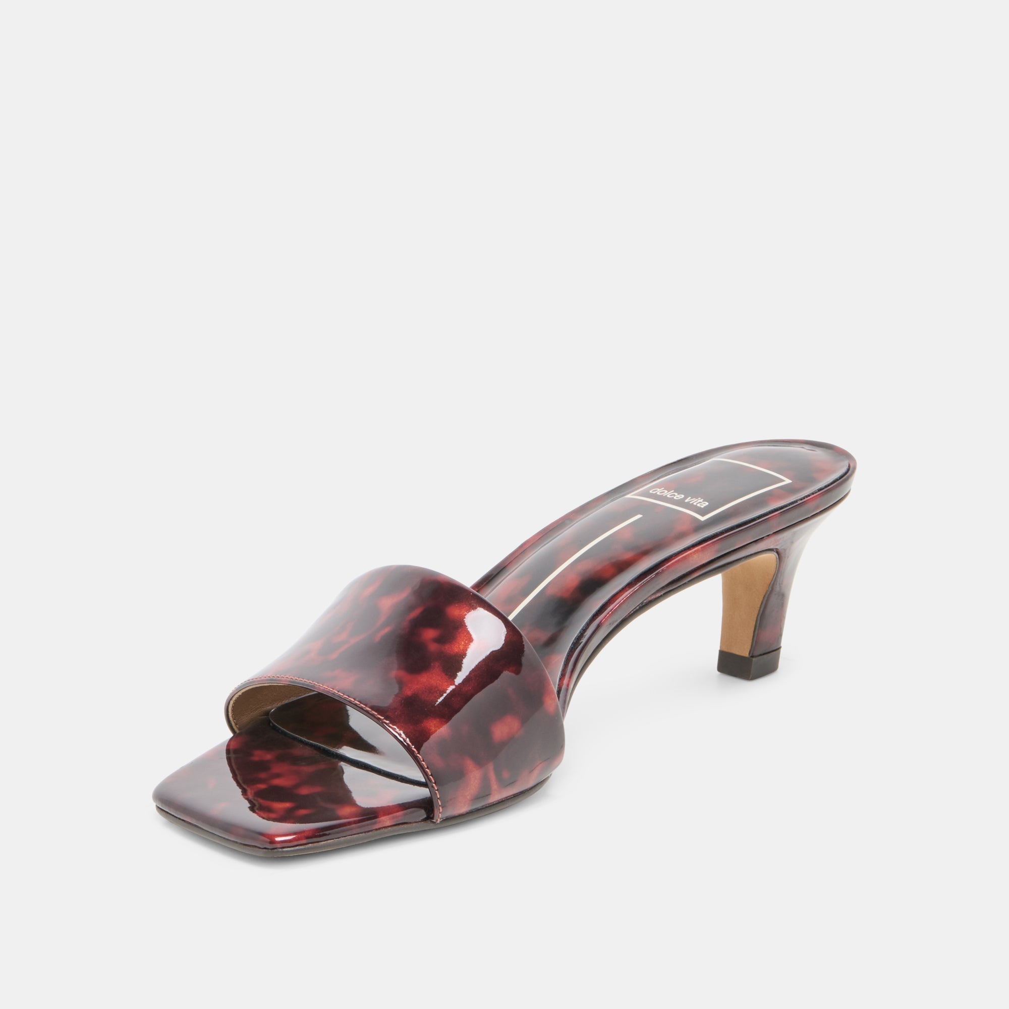 REXA Tortoise Patent Leather Kitten Heels / Dolce Vita