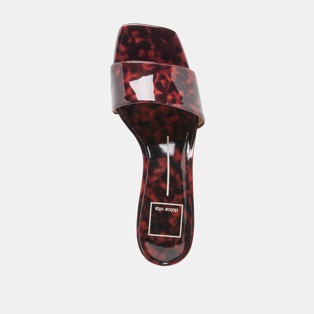 REXA Tortoise Patent Leather Kitten Heels / Dolce Vita