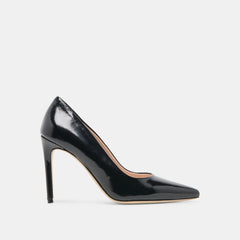 LANKY Black Leather Closed-Toe Pump Stiletto Heels / Dolce Vita