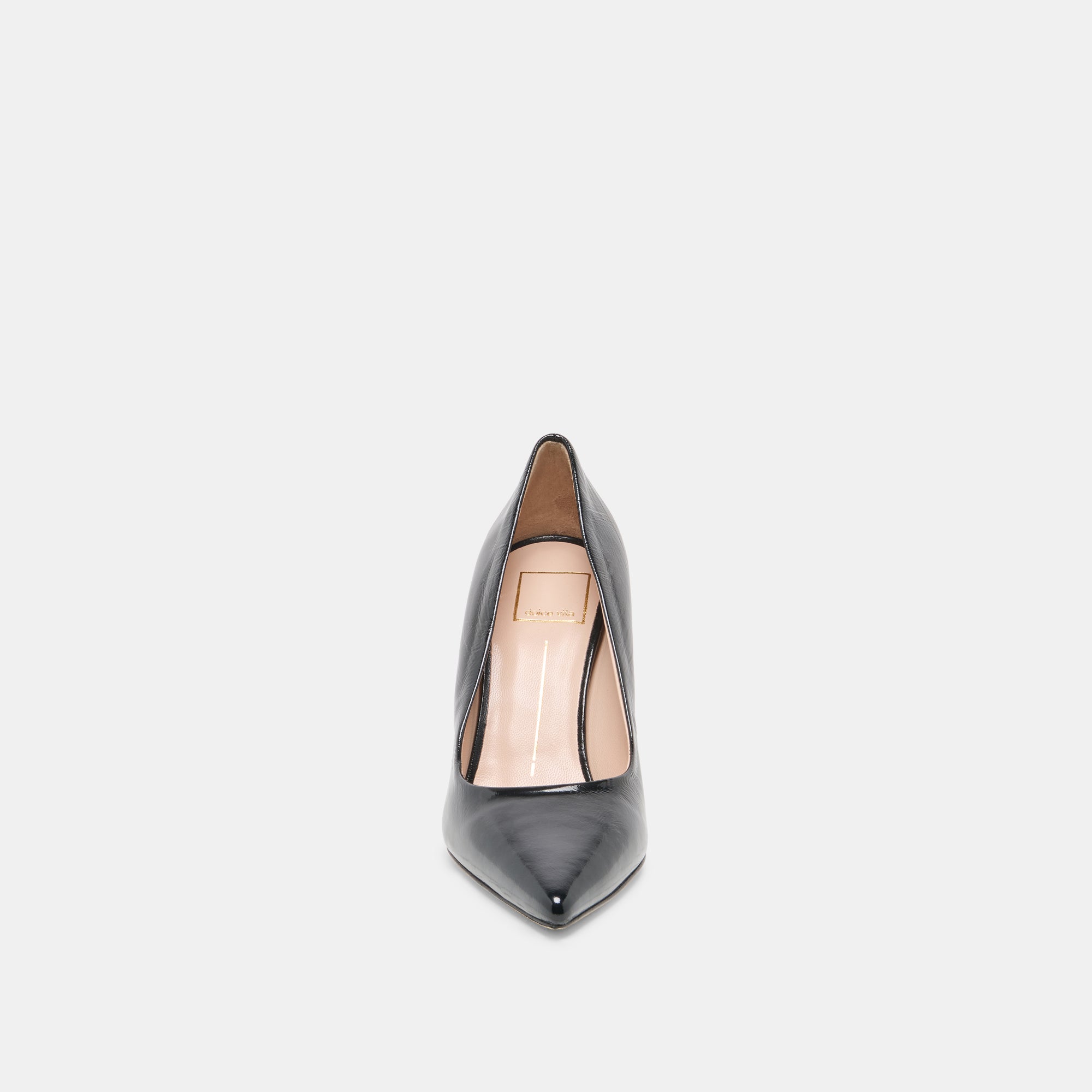 LANKY Black Leather Closed-Toe Pump Stiletto Heels / Dolce Vita
