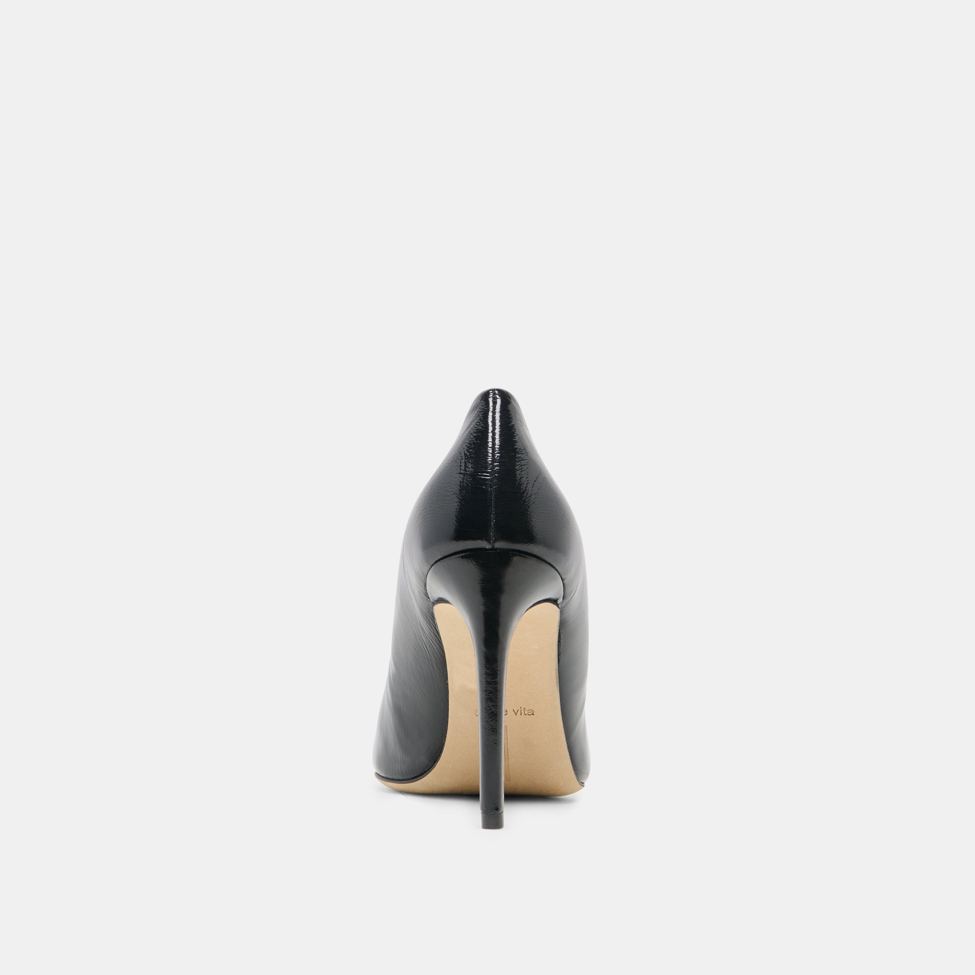 LANKY Black Leather Closed-Toe Pump Stiletto Heels / Dolce Vita